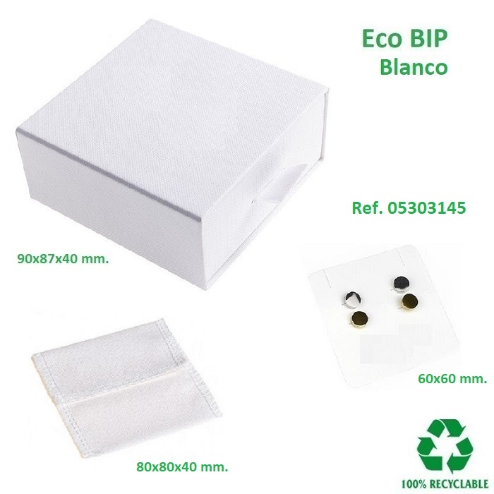 Multipurpose Eco BIP Box Plus 90x87x40 mm. (flap bag and c.ptes
